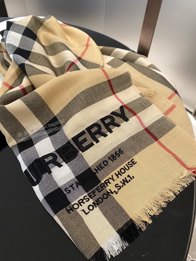 Burberry喀什米爾高原山羊絨圍巾披肩 巴寶莉2021新款圍巾  mmj1189